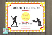 Softball Award Certificate Template - Taid.tk in Softball Certificate Templates Free