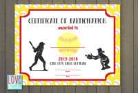 Softball Award Certificate Template - Taid.tk in Softball Certificate Templates Free