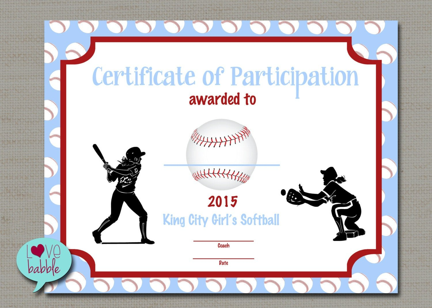 Softball Certificate Templates - Atlantaauctionco For Softball Certificate Templates Free