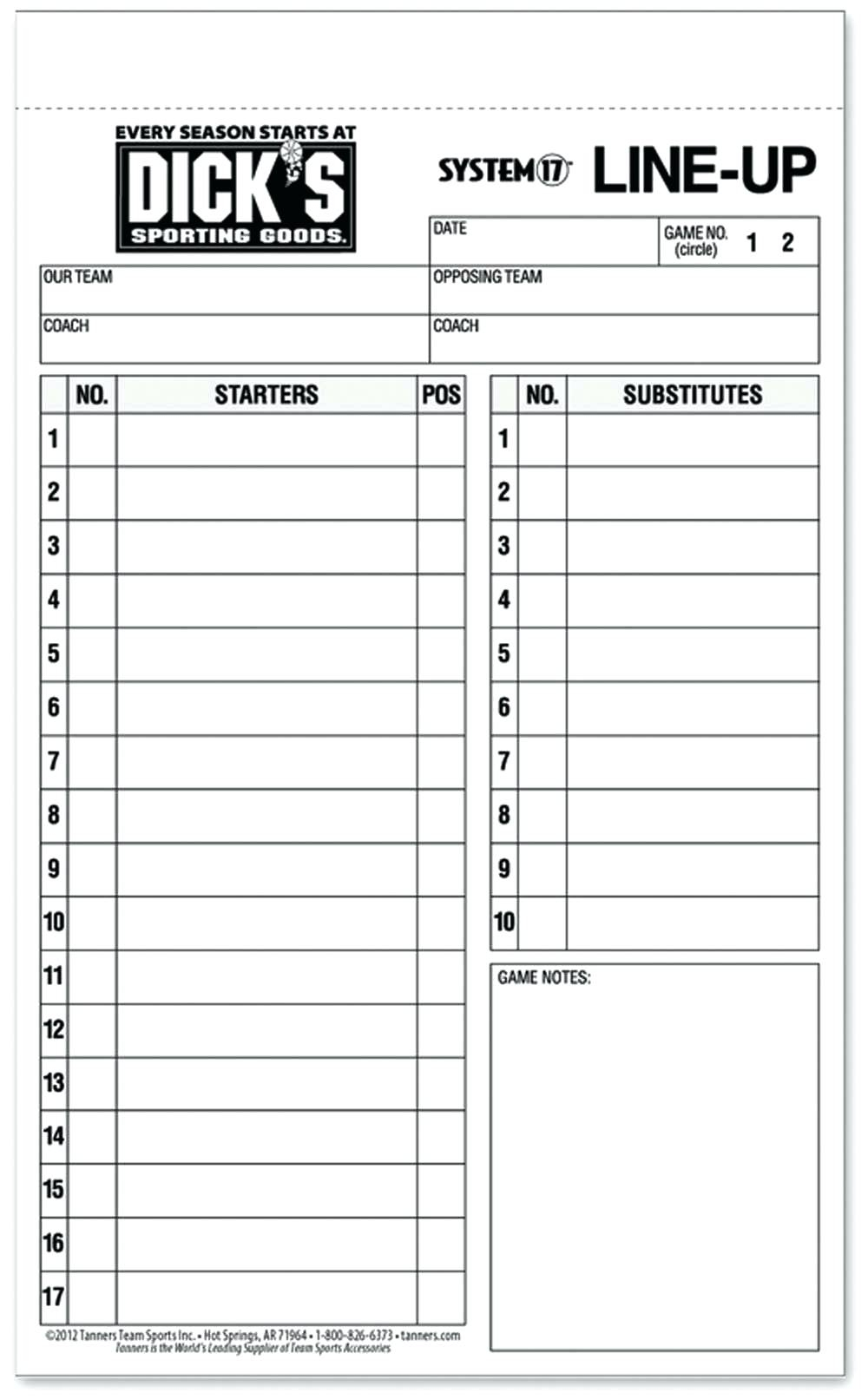 Softball Lineup Card Template - Atlantaauctionco With Softball Lineup Card Template