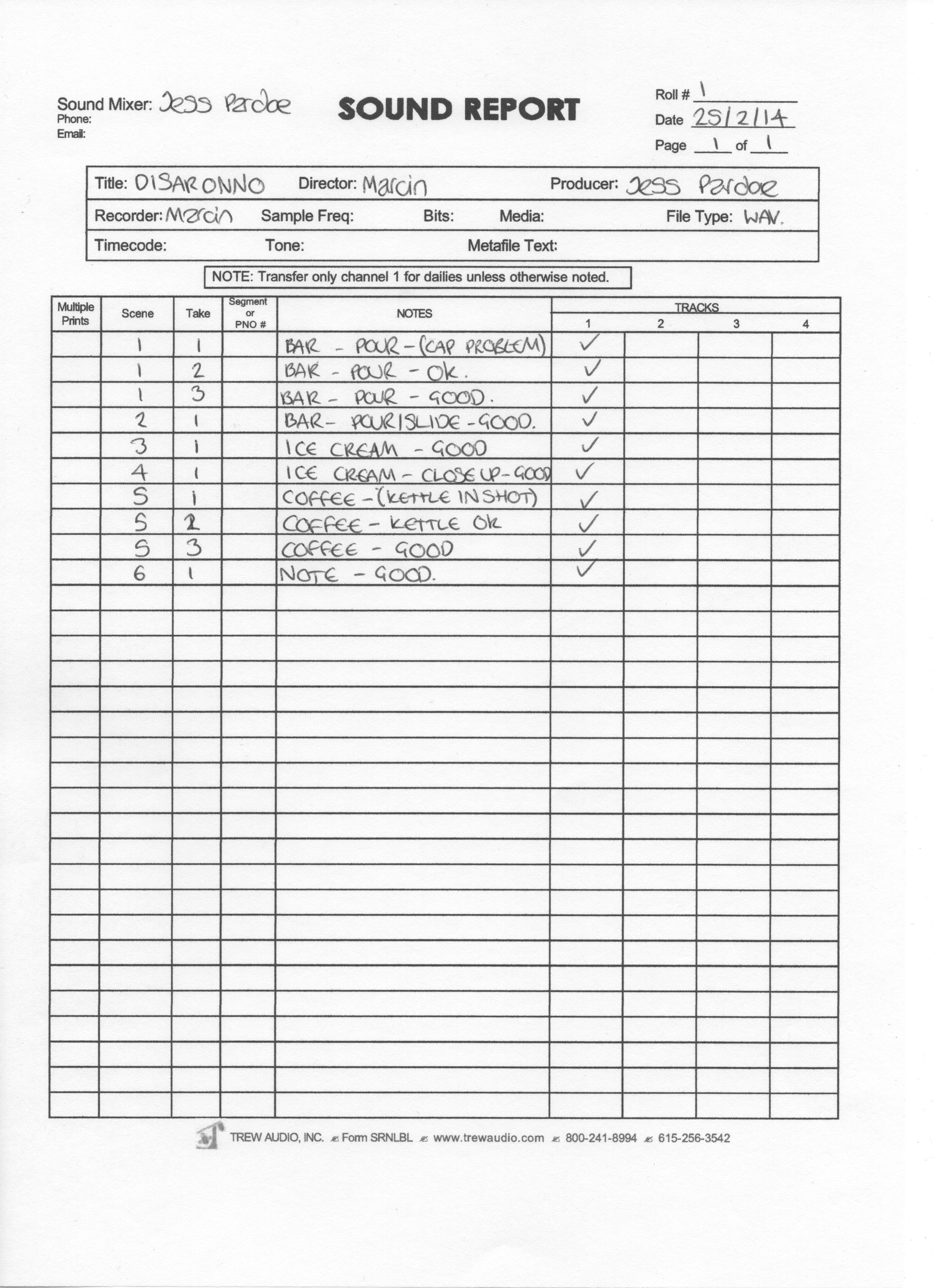 Sound Report Sheet Related Keywords & Suggestions – Sound With Regard To Sound Report Template