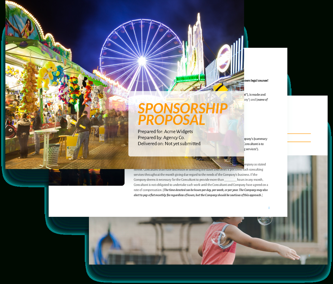 Sponsorship Proposal Template – Free Sample | Proposify Inside Sponsor Card Template