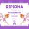 Sports Award Diploma Template, Kids Certificate With Gymnast.. Throughout Gymnastics Certificate Template