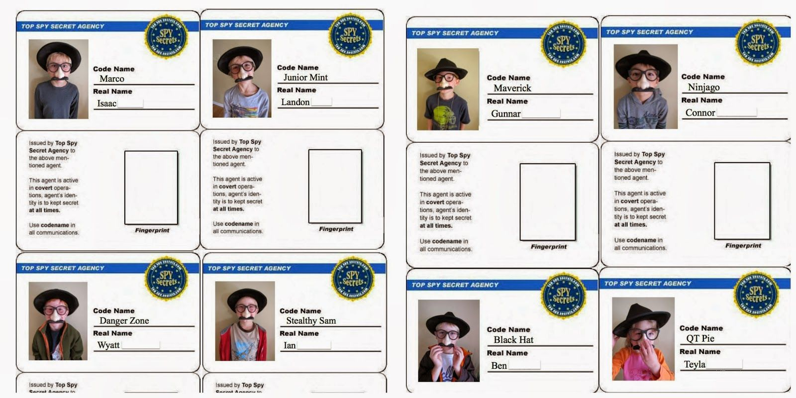 Spy Id Card | We Also Sent Each Boy Home With His Own Set Of Within Spy Id Card Template