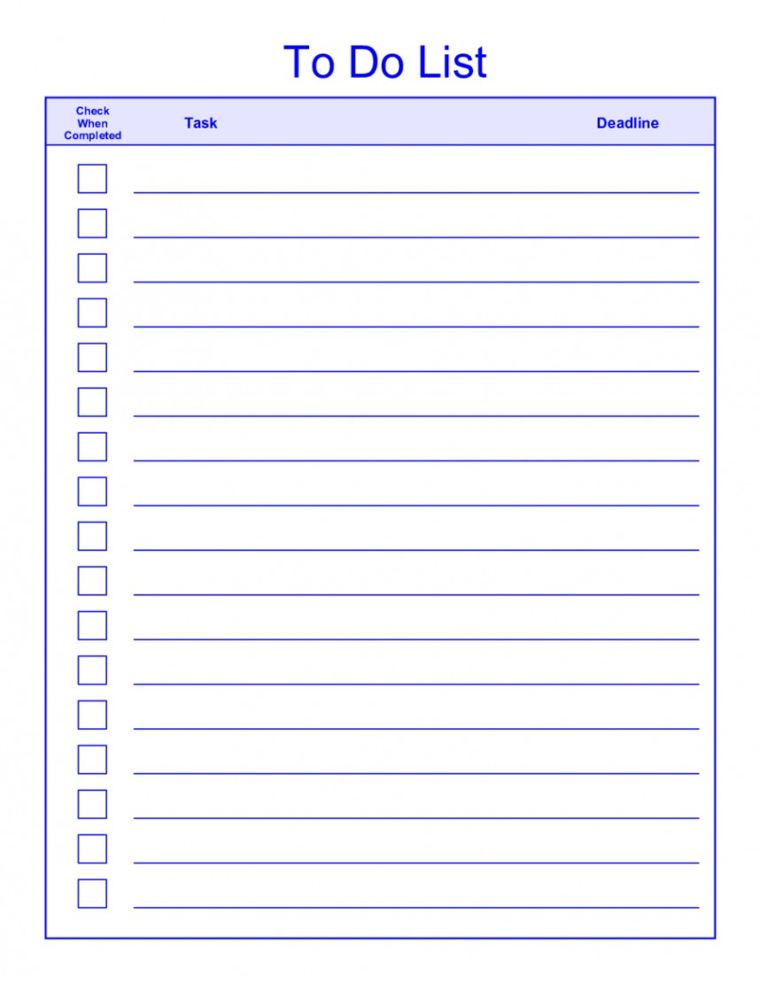 Staggering To Do List Template Pdf Ideas Homework Daily Task Within Blank Checklist Template Pdf
