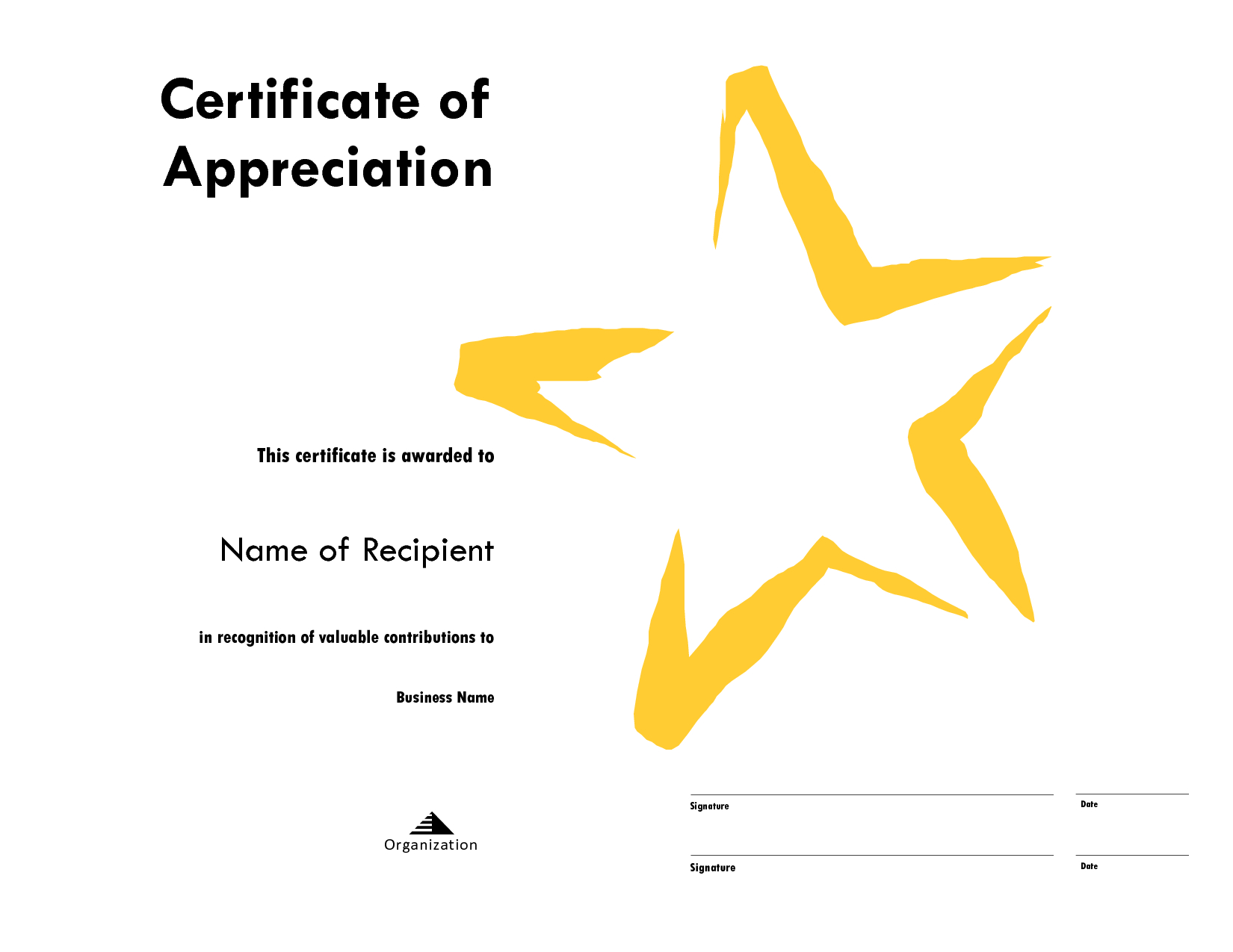 Star Award Certificate Templates Free Image Throughout Star Award Certificate Template