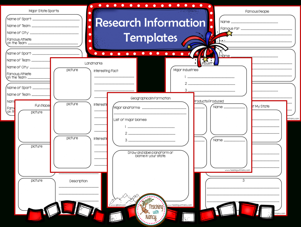 State Report Research Project Made Easy! | Teaching With Nancy Within State Report Template