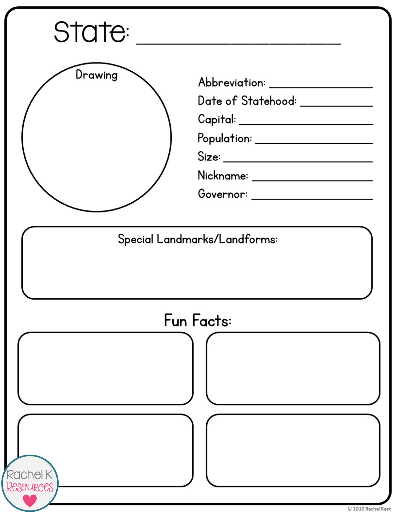 State Research Template | Social Studies | Book Report Inside State Report Template