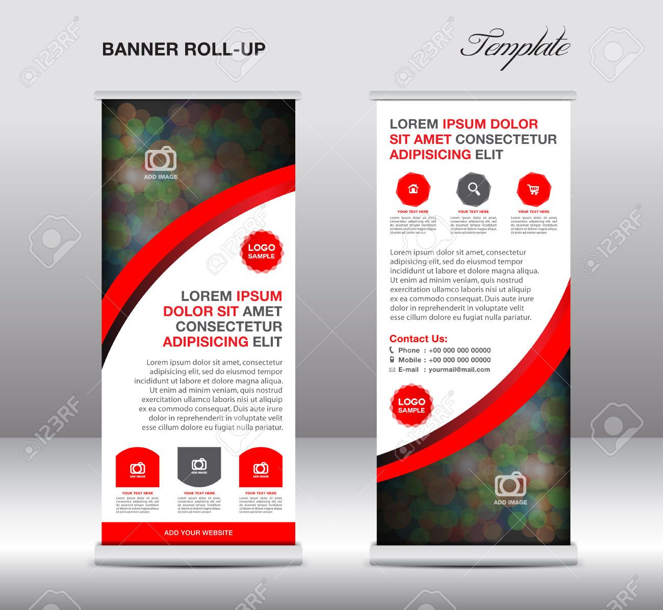 Stock Vector | Banner Design Samples | Banner Stands Throughout Banner Stand Design Templates