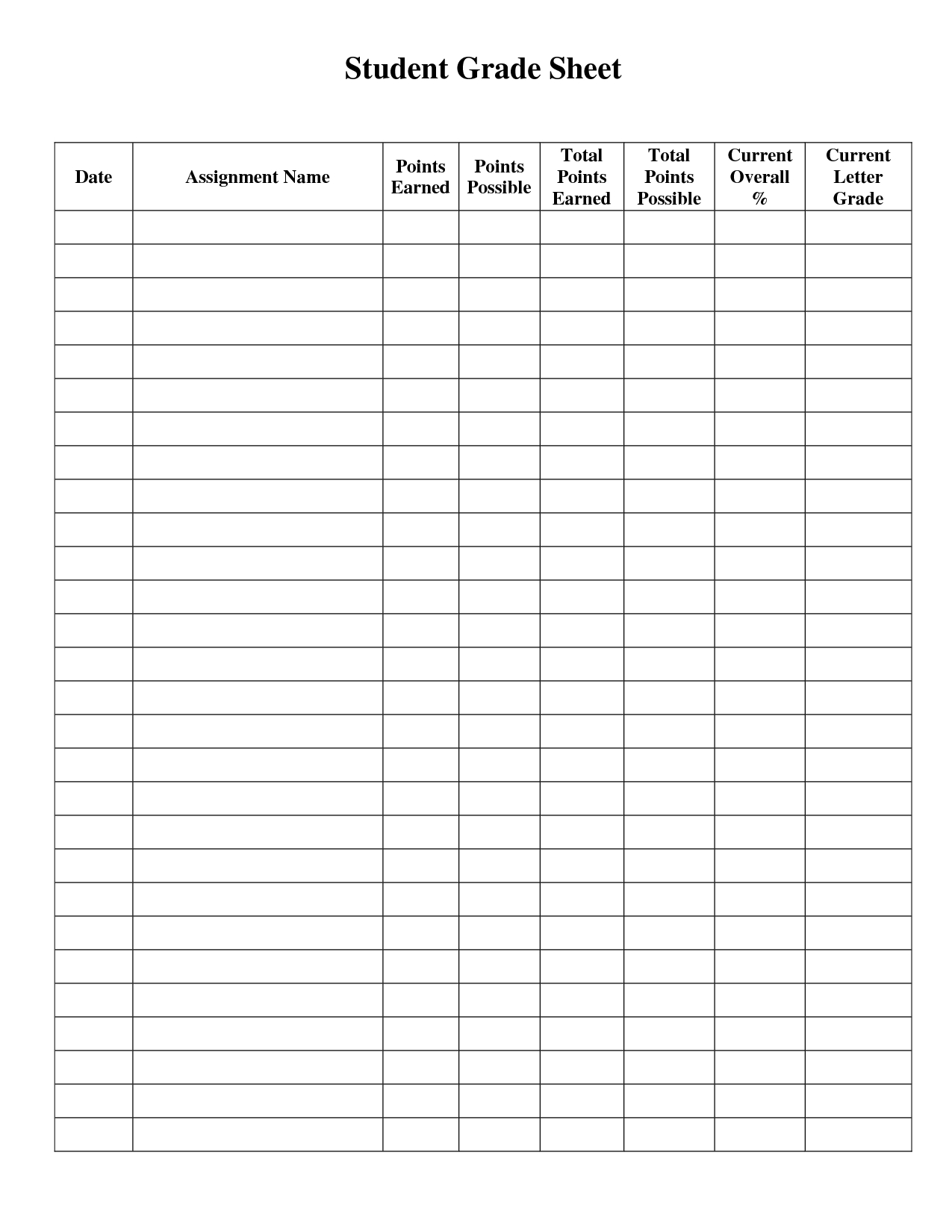 Student Grade Sheet Template | Grade Book Template, Teacher Within Student Grade Report Template
