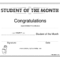 Student Of The Month Certificates | Student Of The Month Pertaining To Free Printable Student Of The Month Certificate Templates