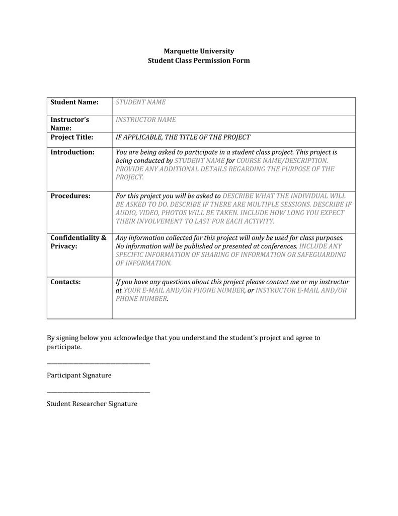 Student Project Information Sheet Template 2 For Student Information Card Template
