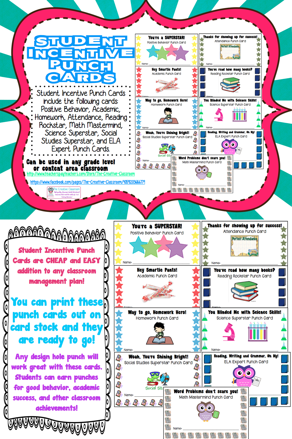 Student Rewards Punch Cards | Student Incentives, Student Inside Reward Punch Card Template