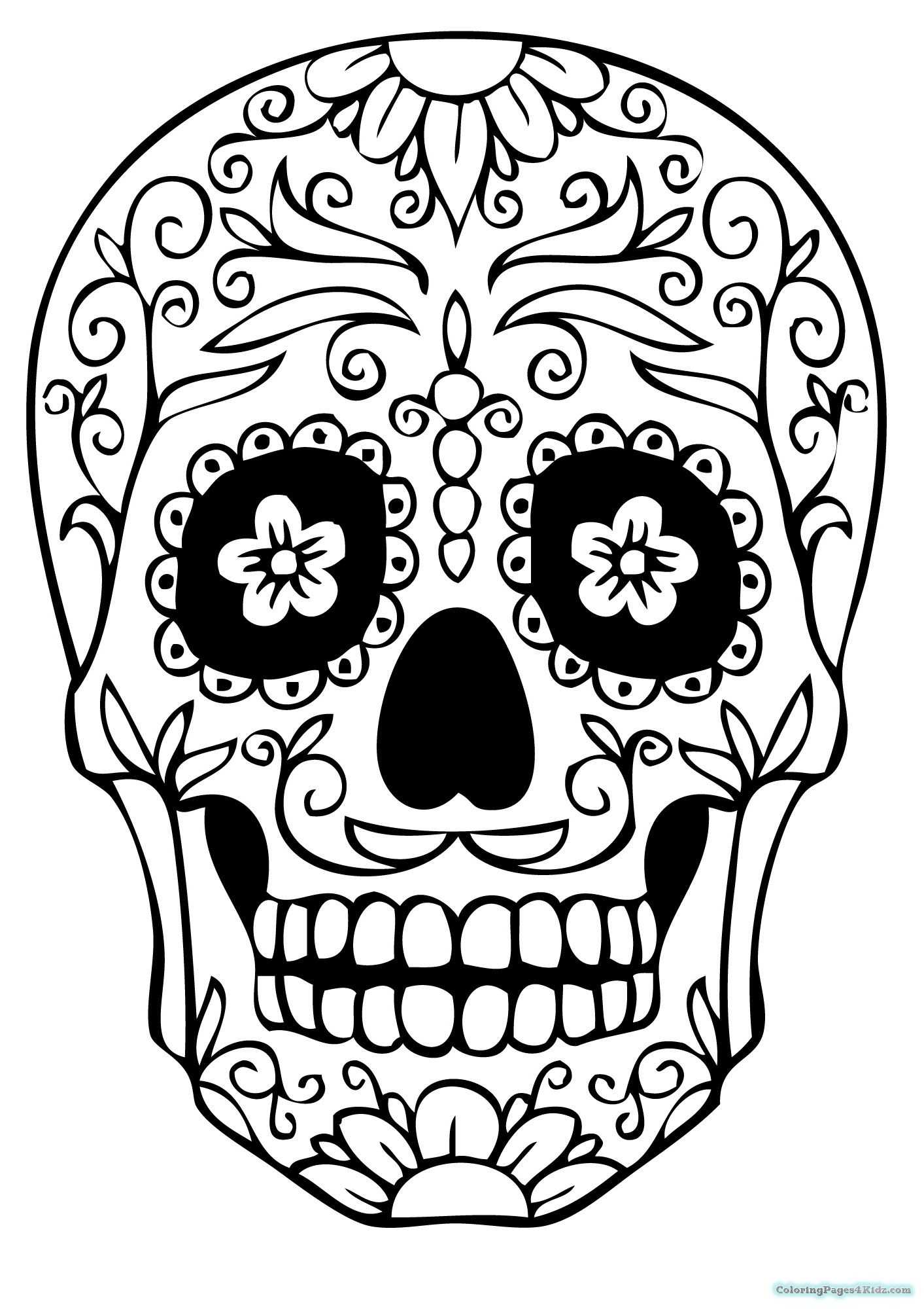 Sugar Skull Drawing Template At Paintingvalley | Explore Throughout Blank Sugar Skull Template