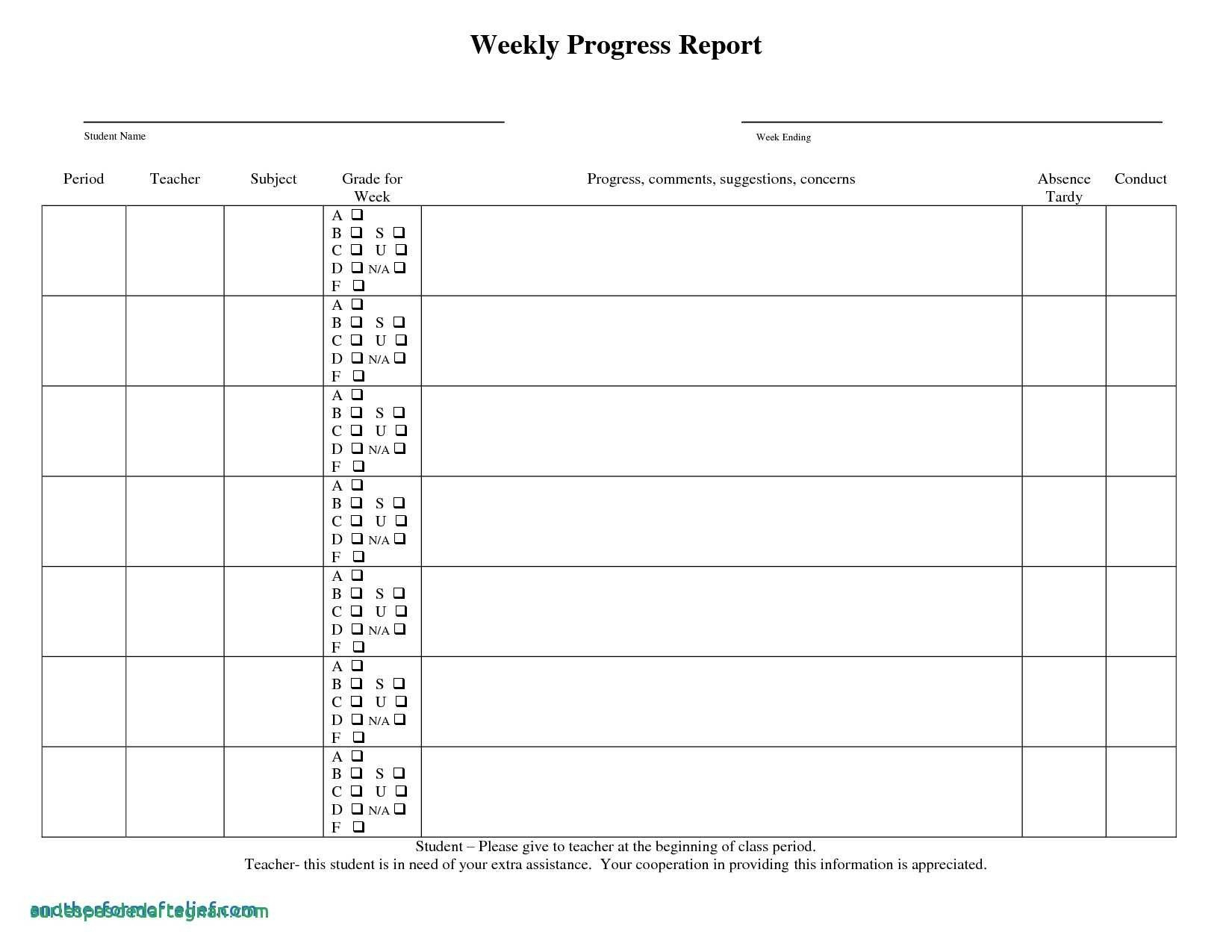 Summer School Progress Report Template - Atlantaauctionco Regarding Summer School Progress Report Template