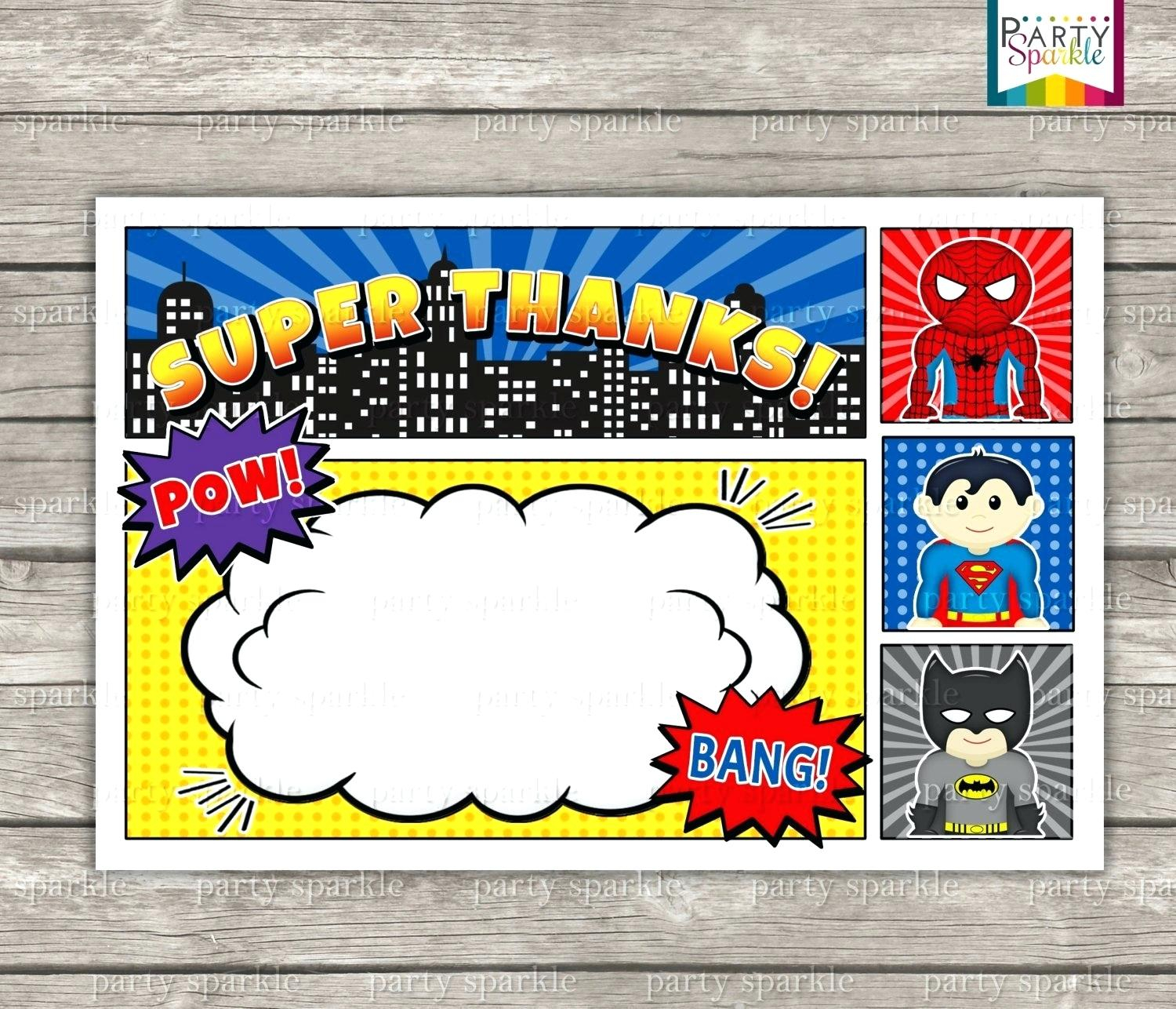 Superhero Template Printable – Amicuscolor.co With Regard To Superhero Birthday Card Template