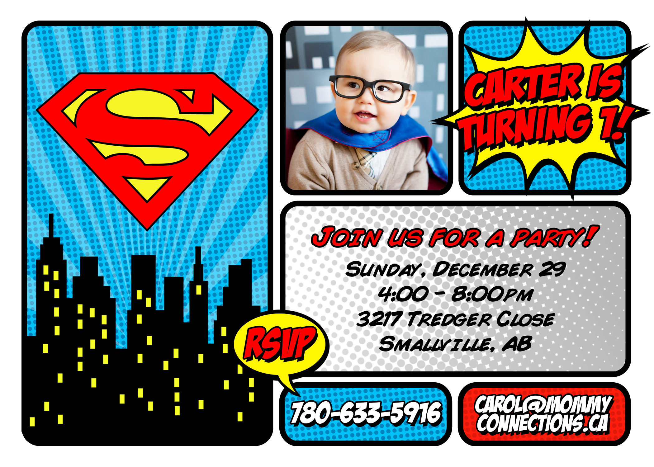 Superman Birthday Invitation Ideas — Metal Decorations From With Regard To Superman Birthday Card Template
