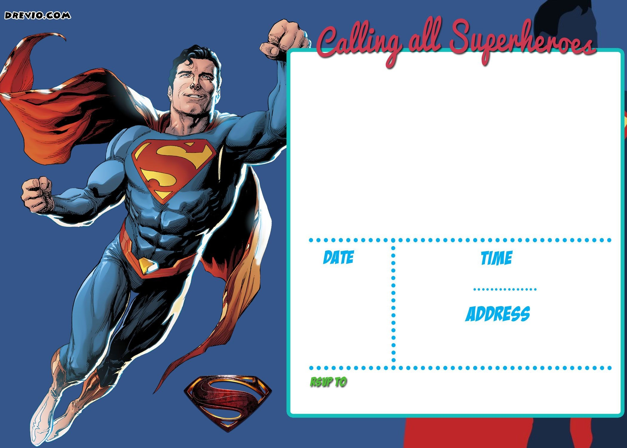 Superman Invitation Template Download The Worst Advices In Superman Birthday Card Template