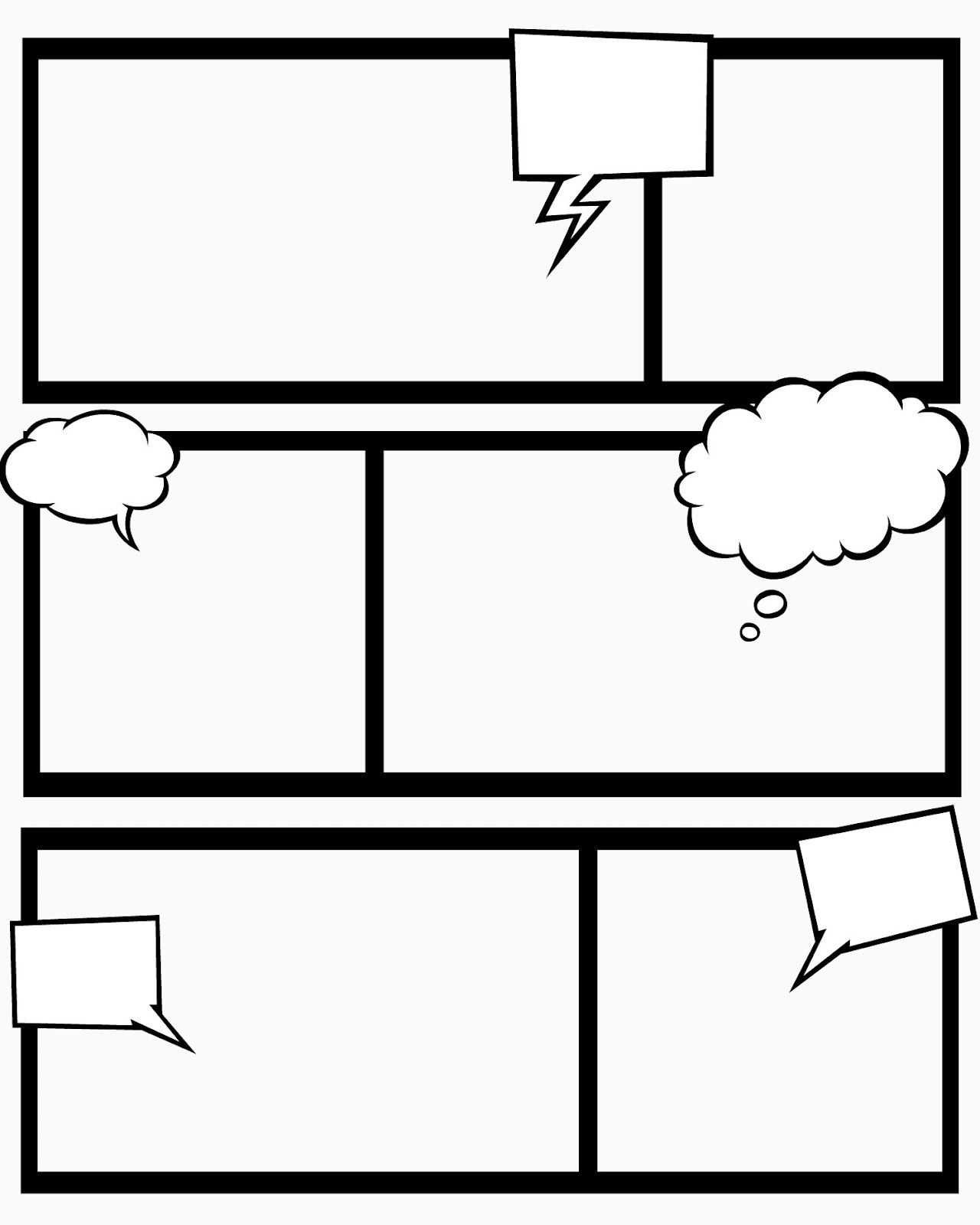 Sweet Hot Mess: Free Printable Comic Book Templates - And With Regard To Printable Blank Comic Strip Template For Kids