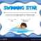 Swimming Star Certification Template With Swimmer With Regard To Free Swimming Certificate Templates