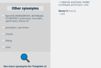 Synonyms For Template, Antonyms For Template - Thesaurus pertaining to Another Word For Template