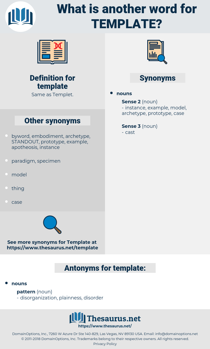 Synonyms For Template, Antonyms For Template – Thesaurus Pertaining To Another Word For Template