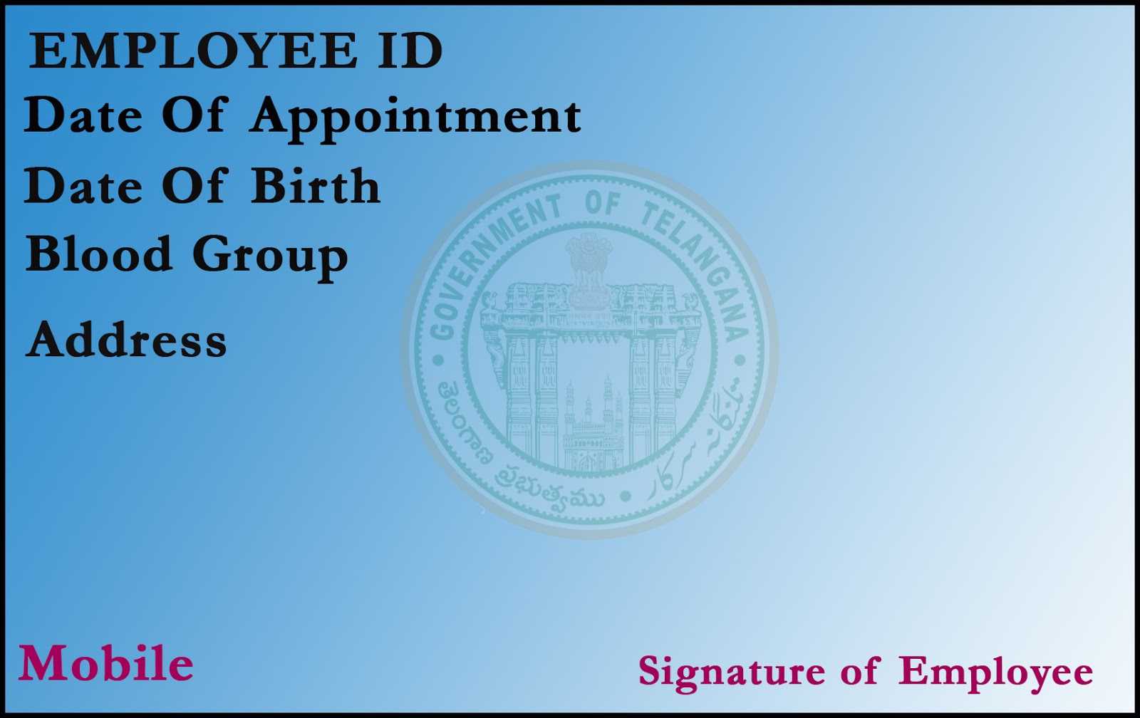 T R C : Employee Id Card Template With Regard To Teacher Id Card Template