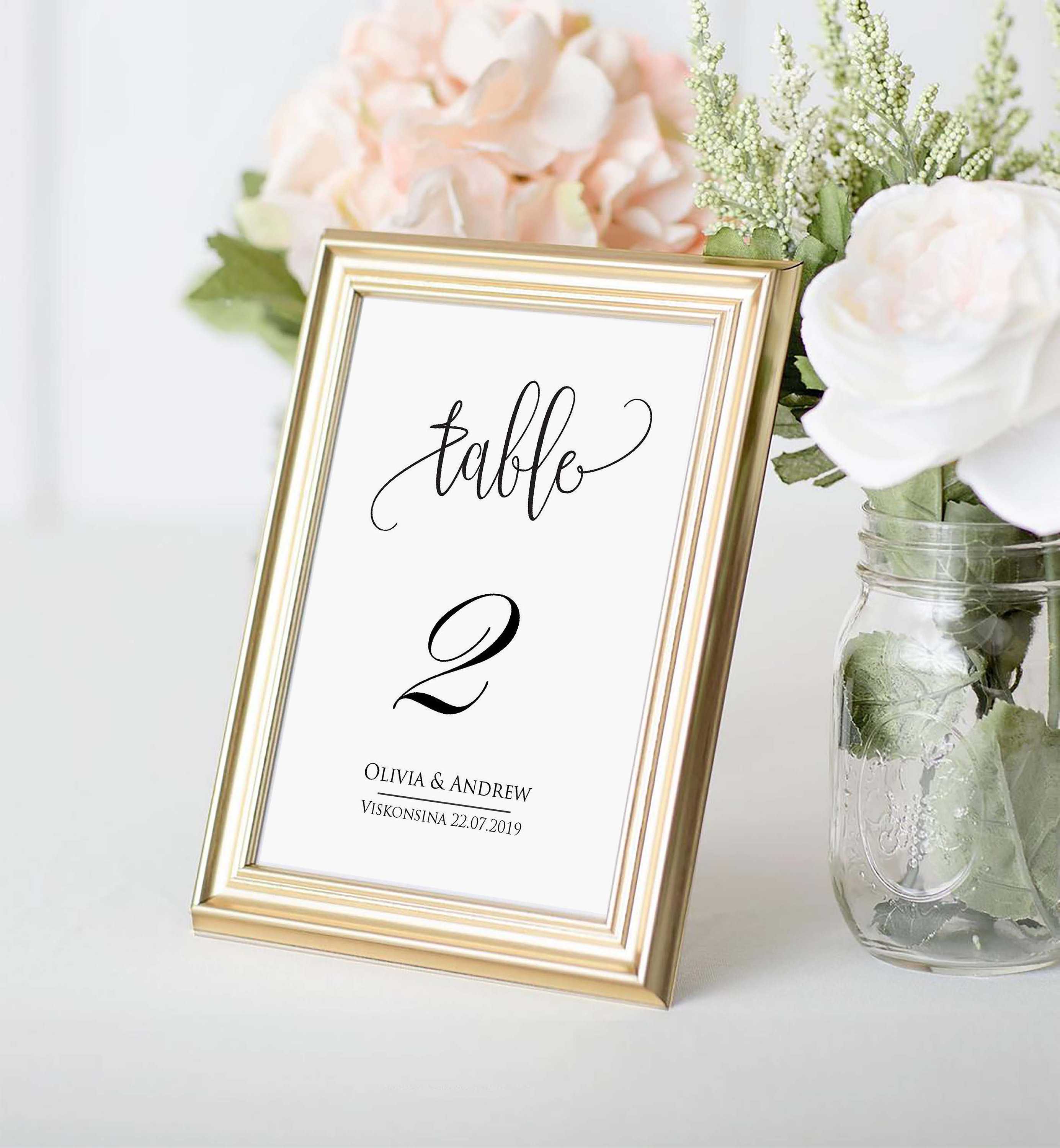 Table Number Card Template, Table Number Cards, Editable, Instant  Download,printable Wedding Table Number, Diy Reception Table Card Swtc114 Throughout Table Number Cards Template