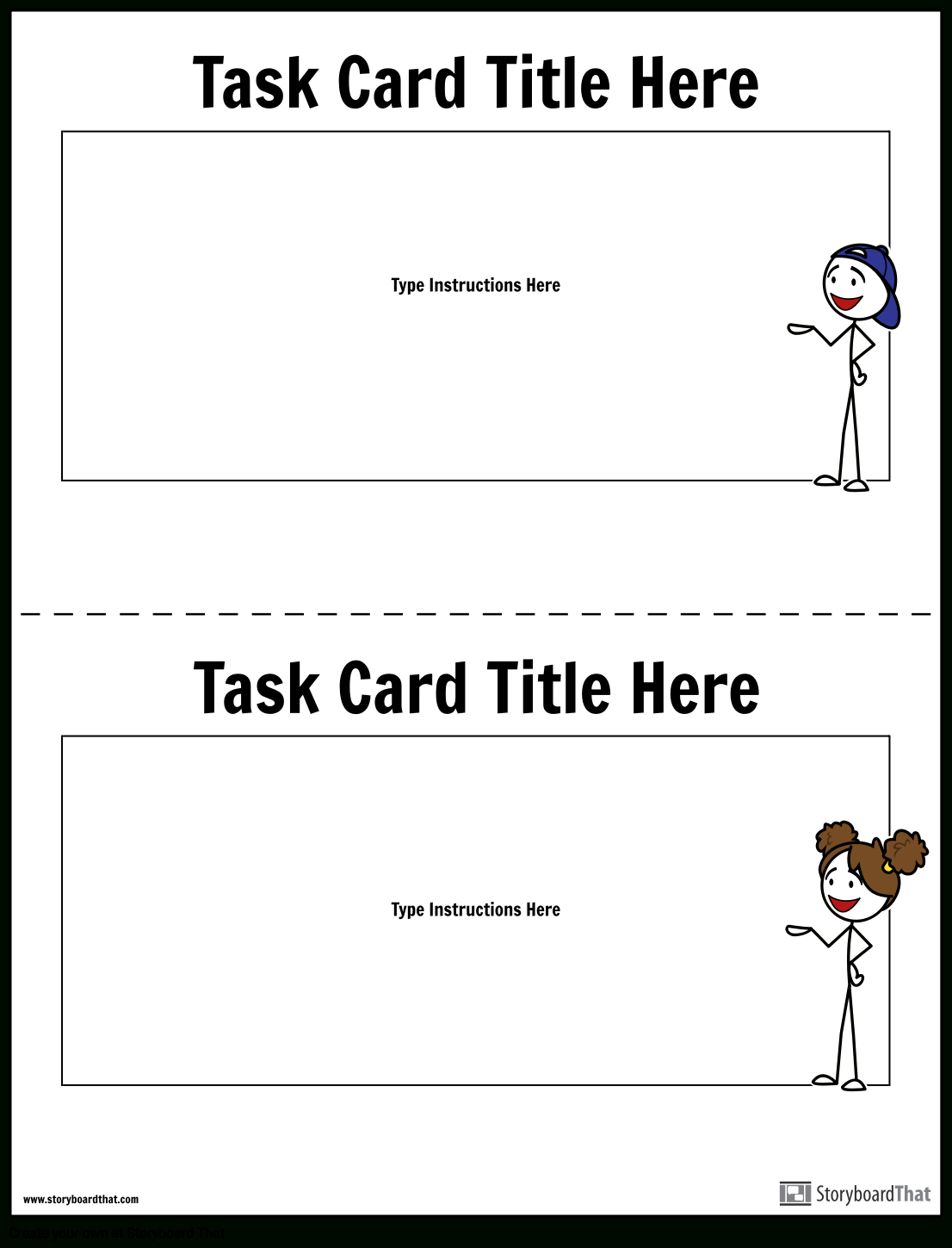 Task Card Template 1 Storyboardworksheet Templates With Regard To Task Cards Template