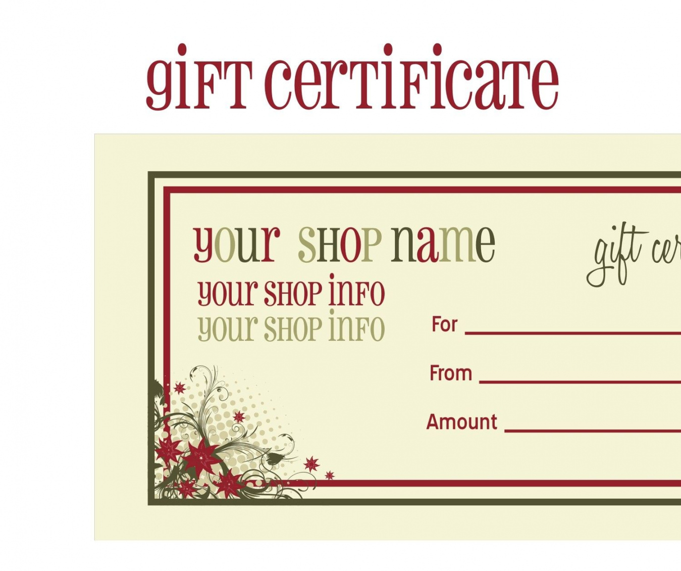 Tattoo Gift Certificate Template Free | Emetonlineblog For Tattoo Gift Certificate Template