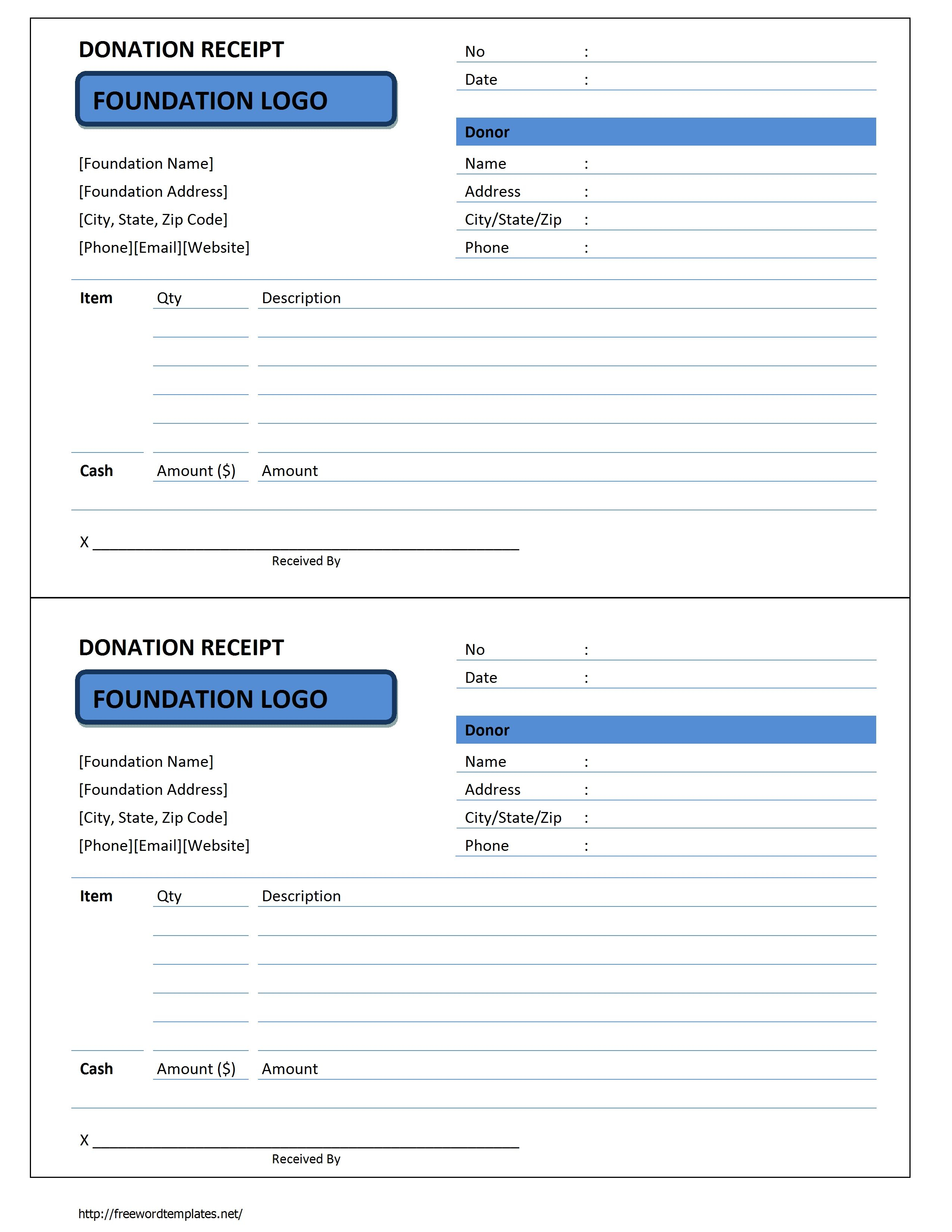 Tax Donation Receipt Template 1 | 8Th Grade Graduation Pertaining To Donation Report Template