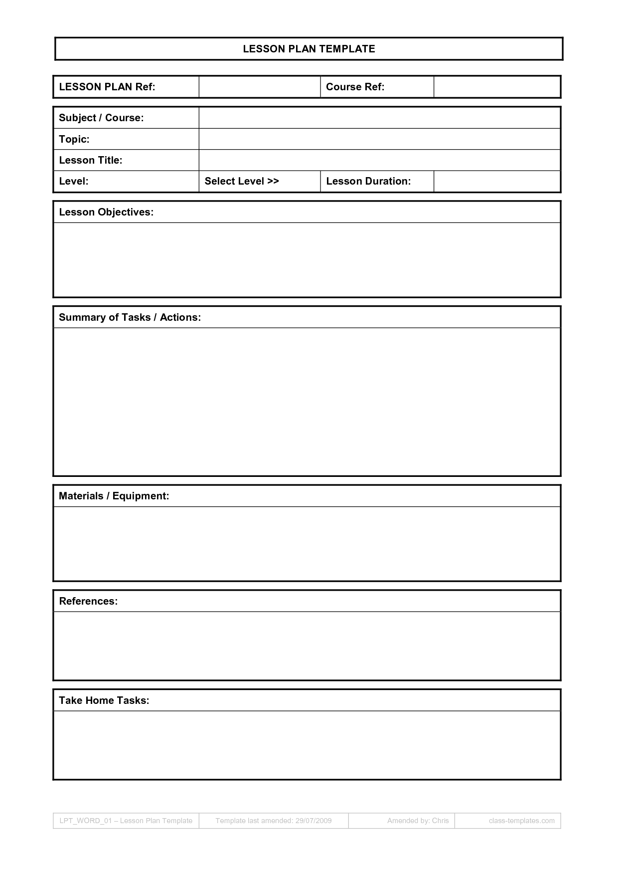 Teacher Lesson Plan Book Template Printable Templates Intended For Teacher Plan Book Template Word