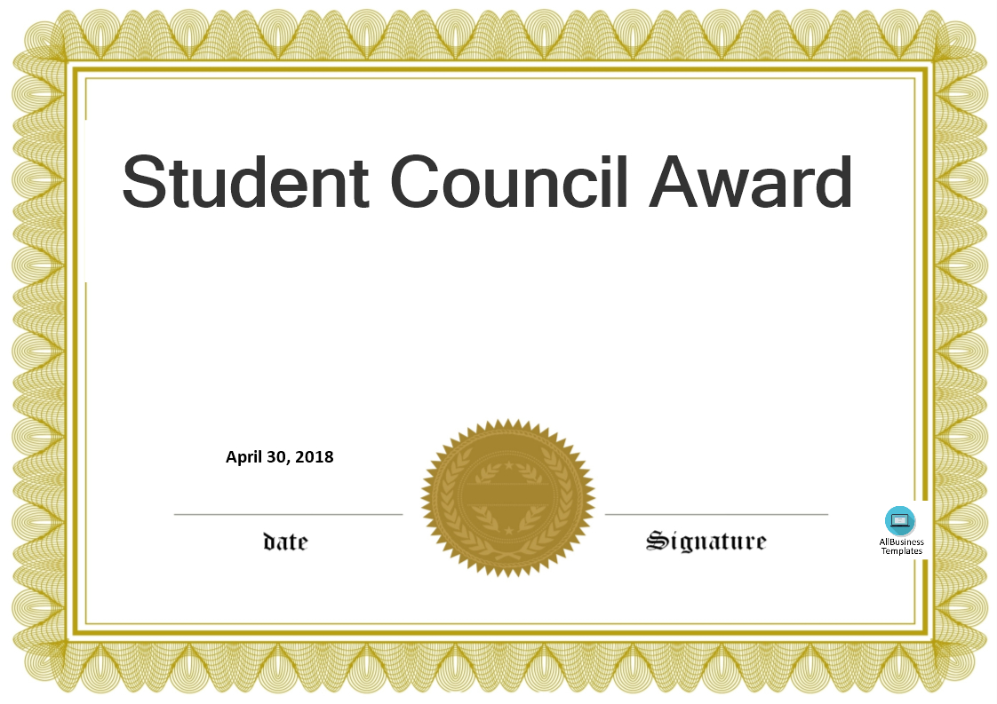 Télécharger Gratuit Student Council Award Inside Free Student Certificate Templates