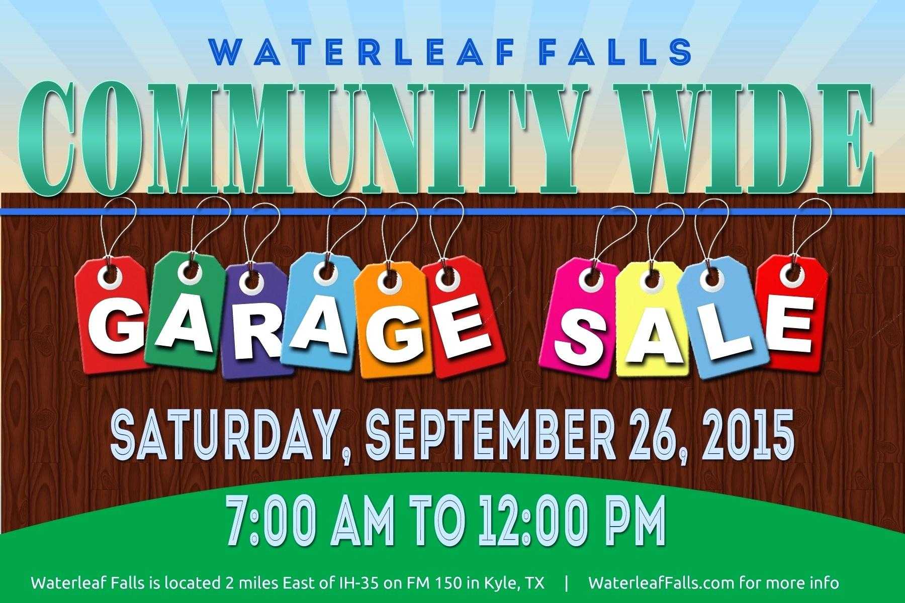 Template: Community Garage Sale Falls Flyer Template Pertaining To Yard Sale Flyer Template Word