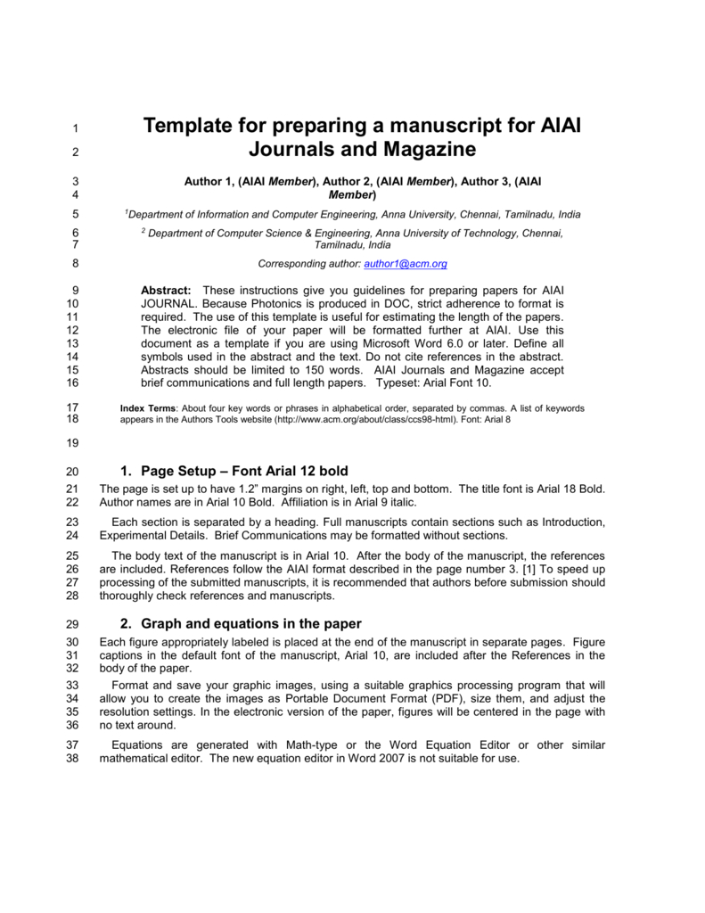 Template For Preparing A Manuscript For Ieee Photonics Journal Intended For Ieee Template Word 2007