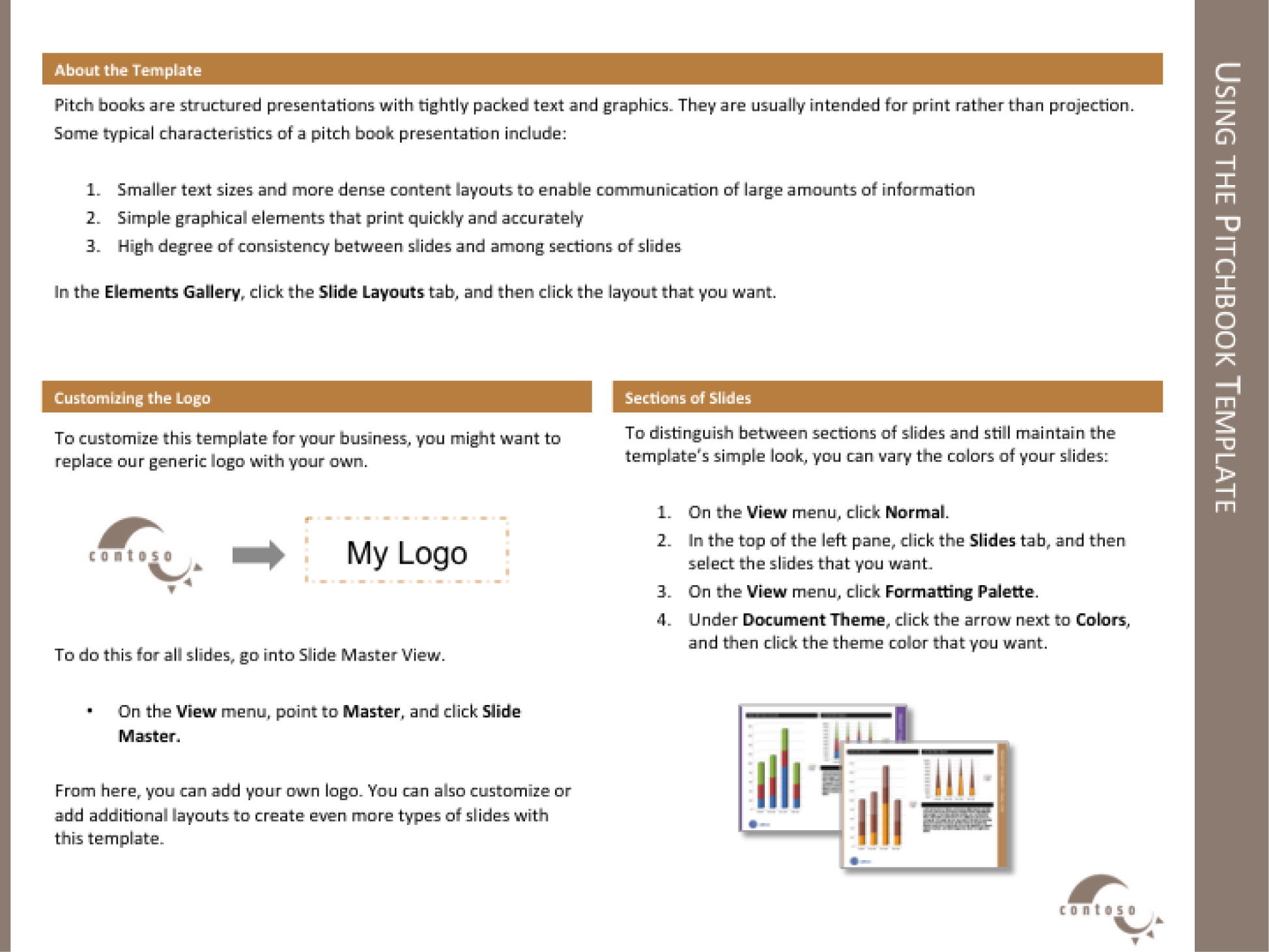 Template For The Report Regarding Powerpoint Pitch Book Template