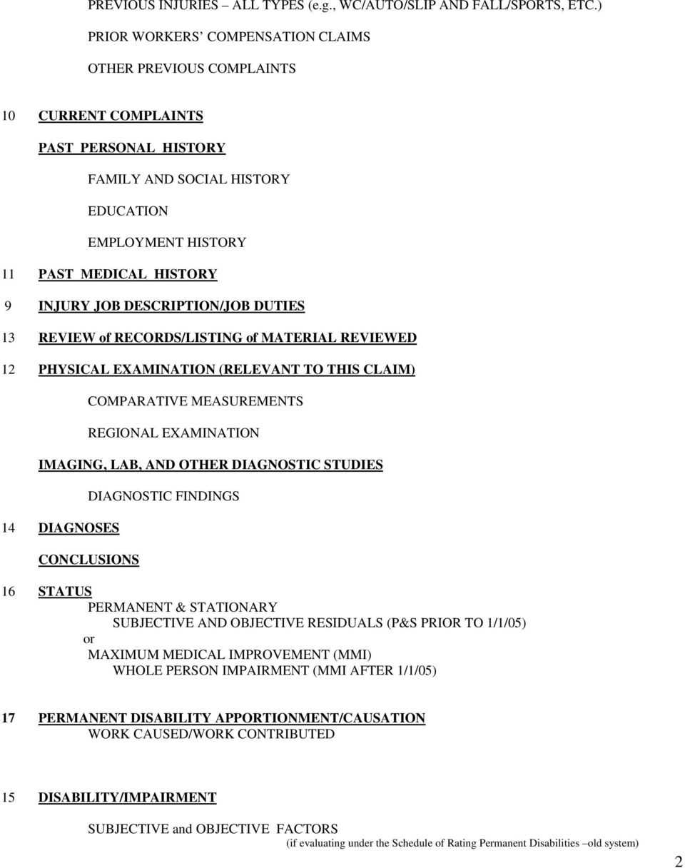 Template Medical Legal Report  Workers Compensation – Pdf Intended For Medical Legal Report Template