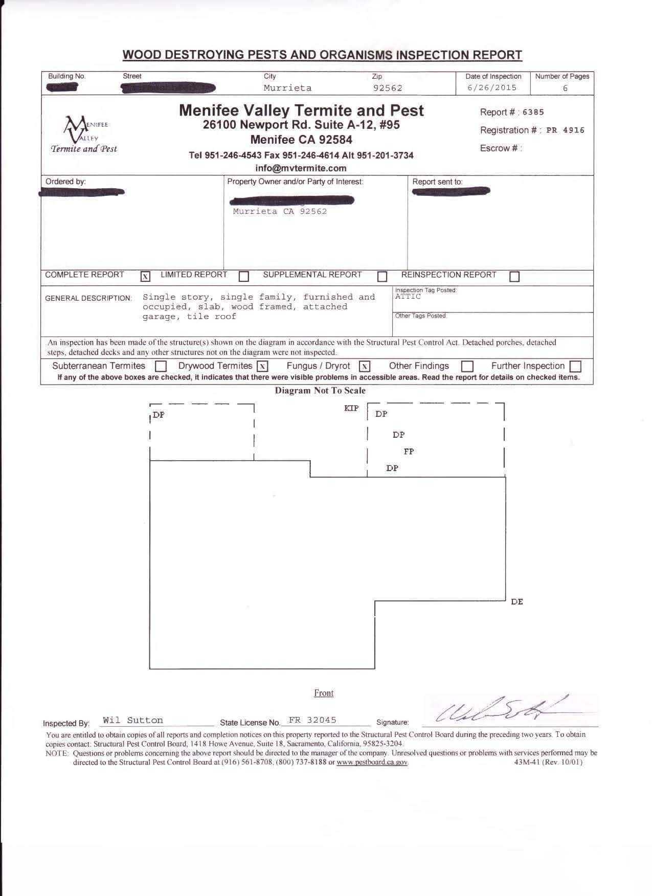 Termite Inspection Report Sample | Guitafora Pertaining To Pest Control Report Template