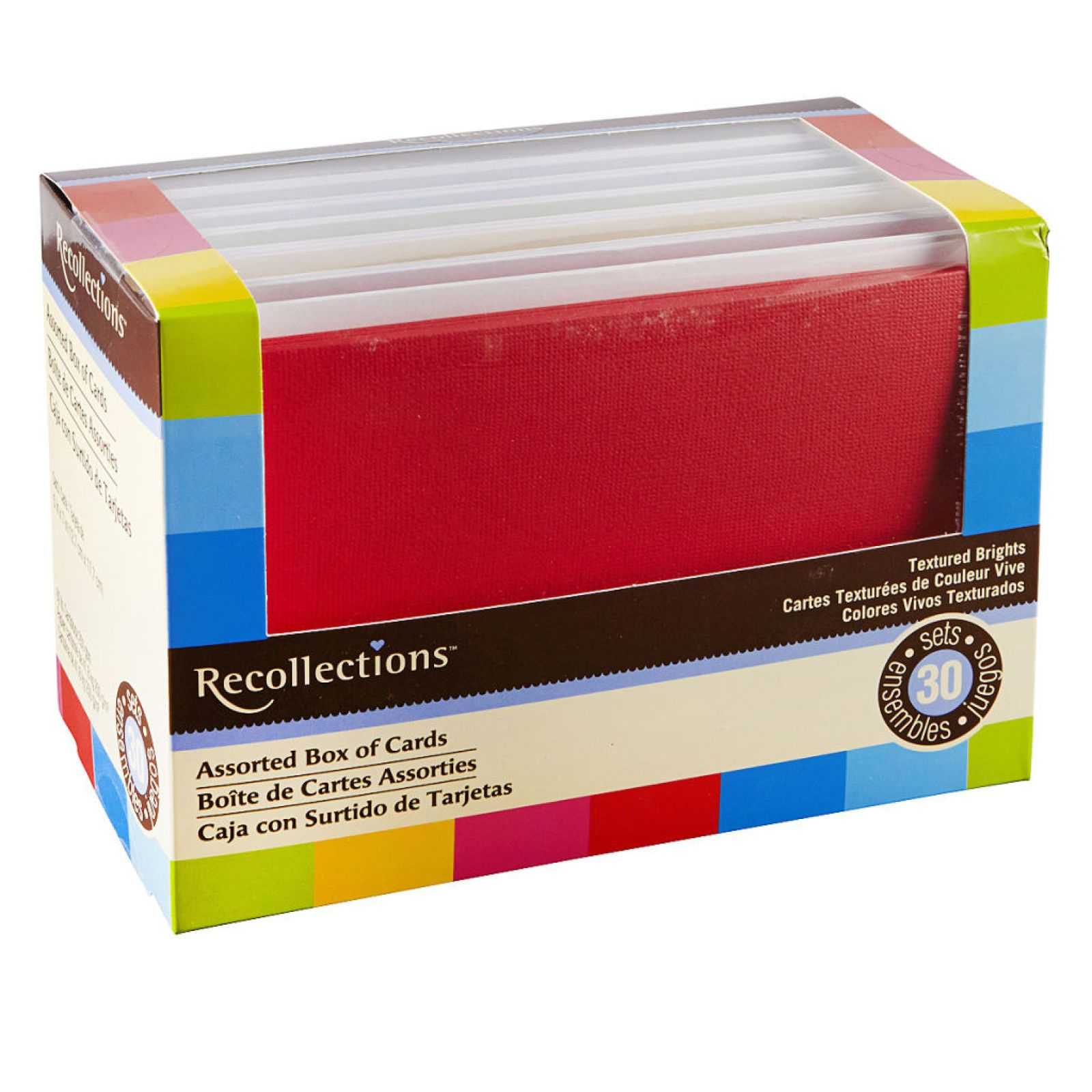 Textured Brights Box Cardsrecollections®, 5" X 7 With Recollections Cards And Envelopes Templates