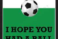 Thank You Card For Party Favors - Soccer Theme intended for Soccer Thank You Card Template