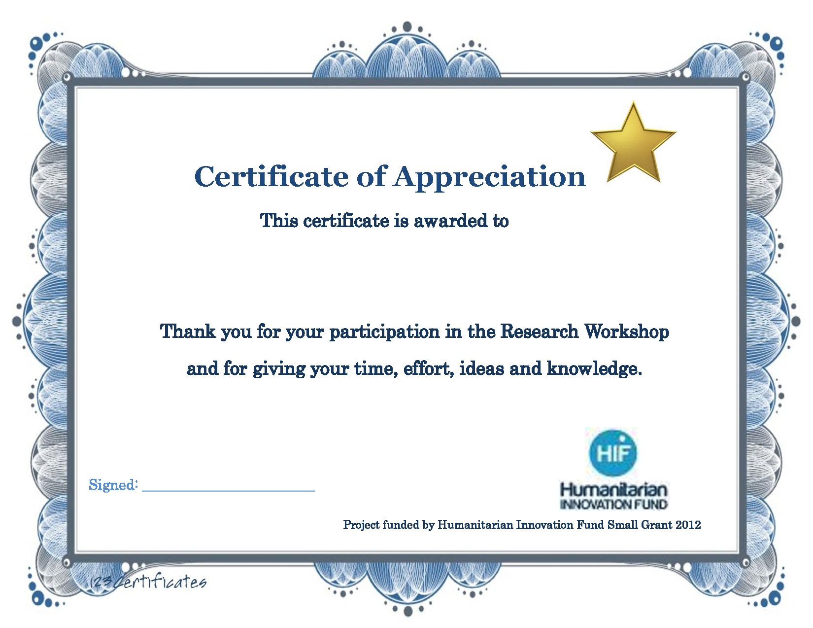 Thank You Certificate Template | Certificate Templates Regarding Workshop Certificate Template
