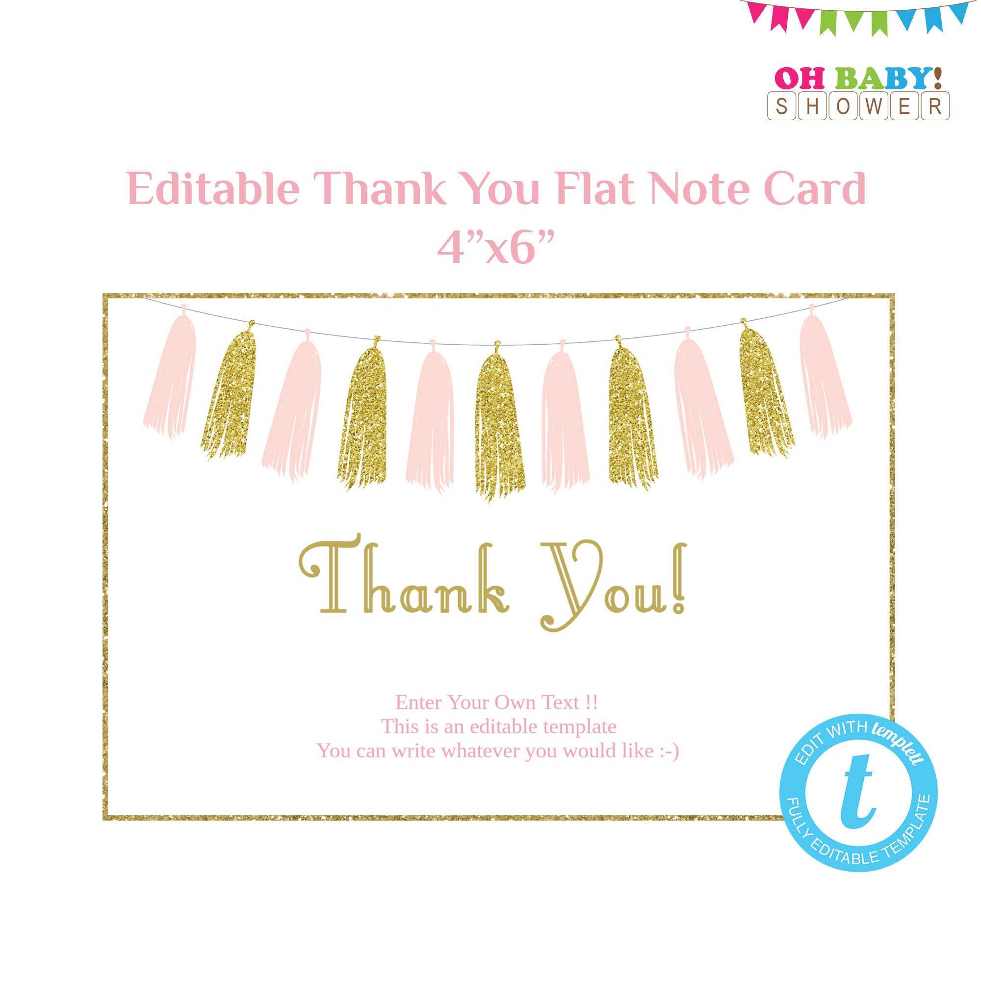 Thank You Note Card Template – Atlantaauctionco Pertaining To Thank You Note Card Template