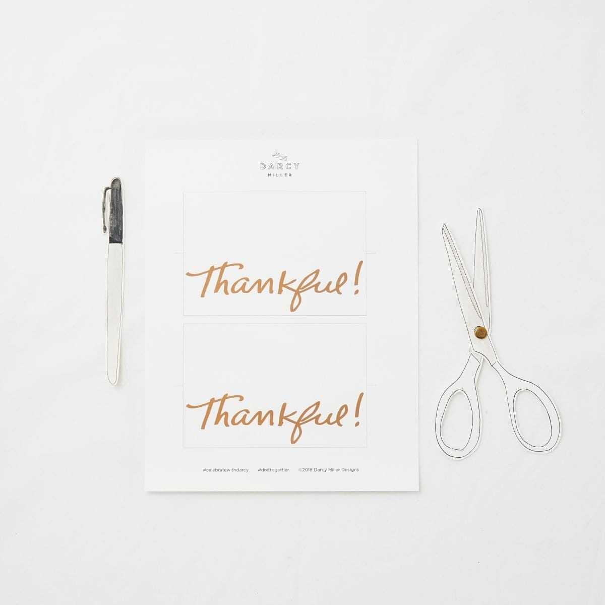 Thankful Table Card | Darcy Miller Designs within Table Name Card Template Thankful Table Card | Darcy Miller Designs Within Table Name Card Template