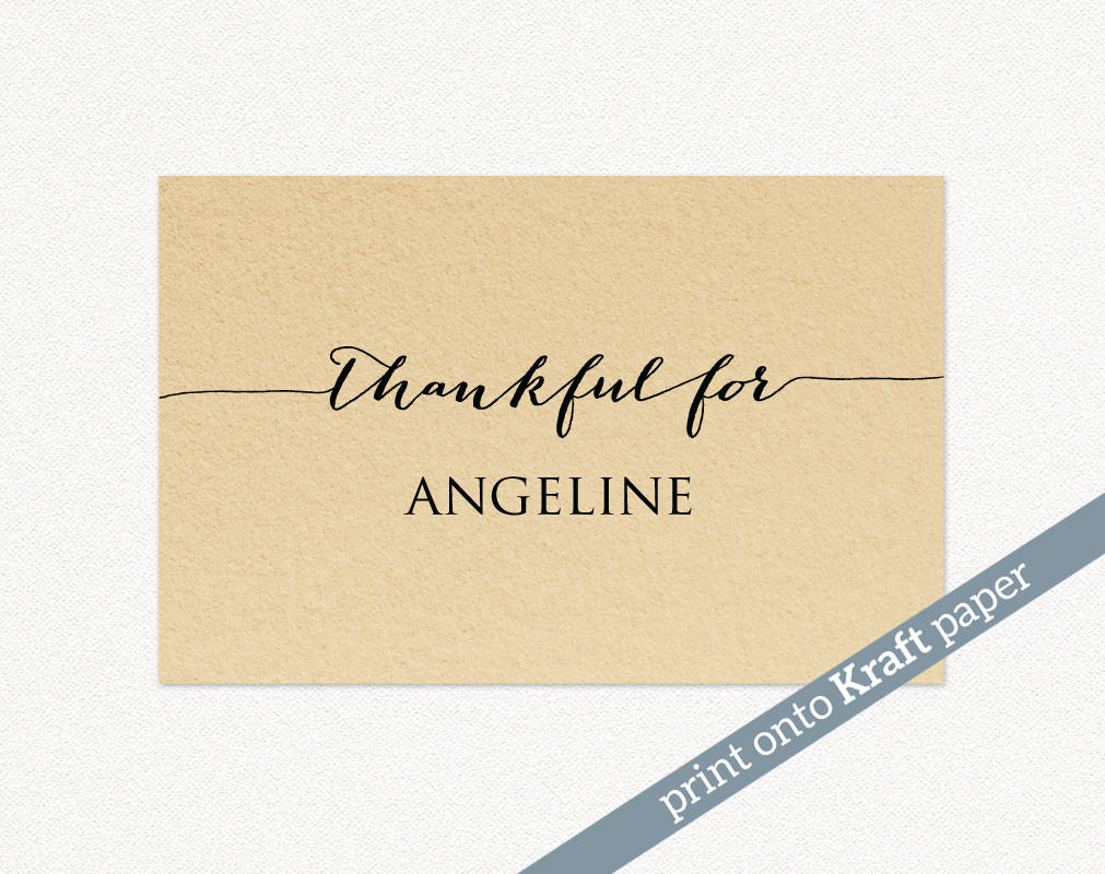 Thanksgiving Place Cards · Wedding Templates And Printables Throughout Thanksgiving Place Cards Template