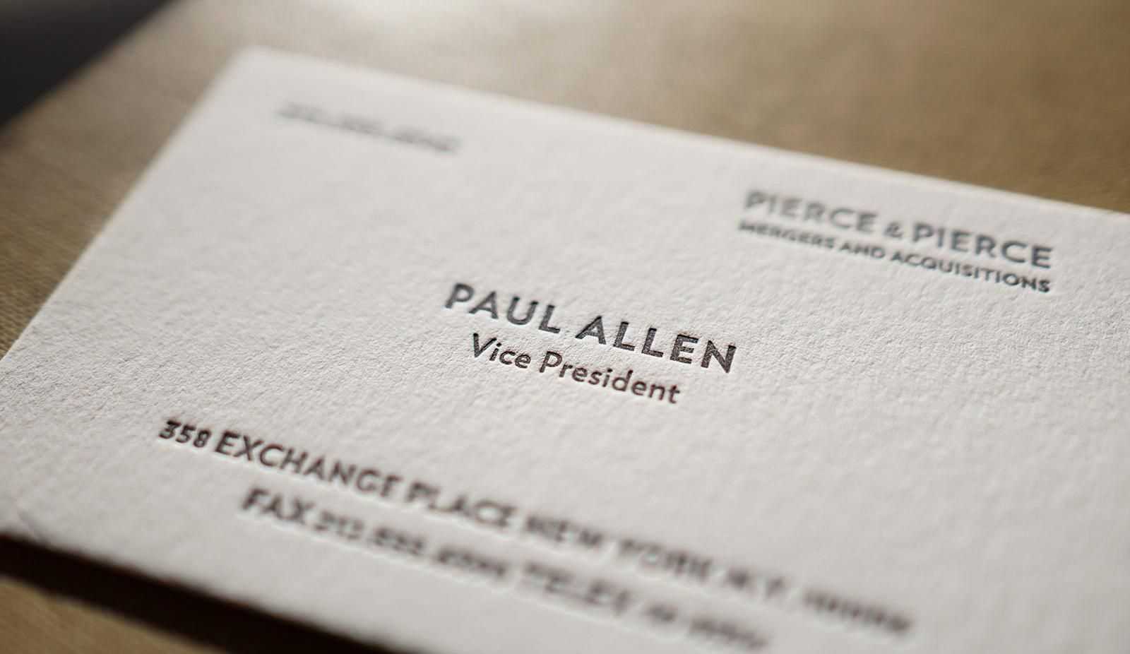 The Better Paul Allen Calling Card | Literature | Business In Paul Allen Business Card Template