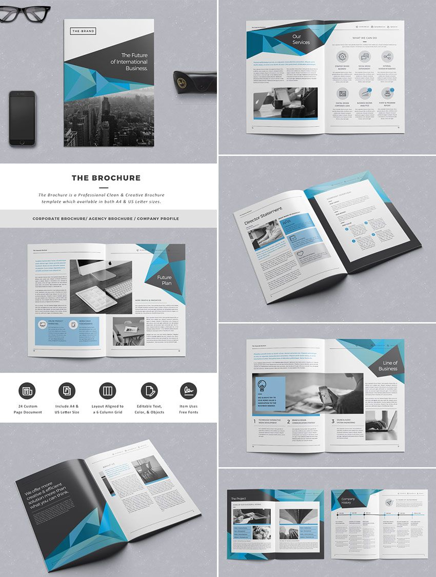 The Brochure – Indd Print Template | Template | Indesign Inside Product Brochure Template Free