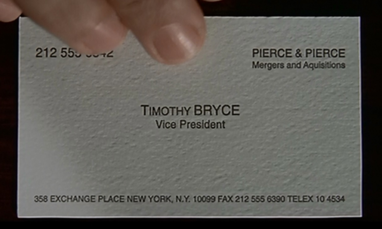 The Business Cards Of American Psycho | Hoban Cards With Regard To Paul Allen Business Card Template