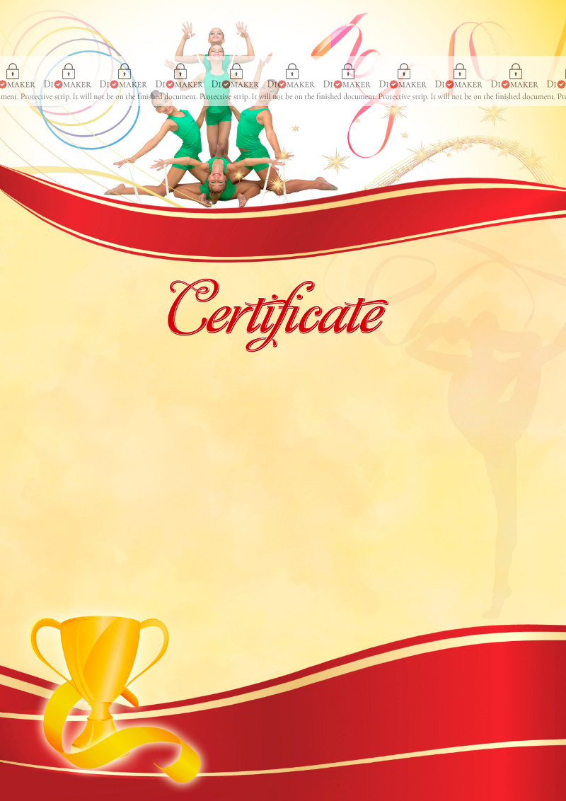 The Certificate Template «Rhythmic Gymnastics» – Dimaker Throughout Gymnastics Certificate Template