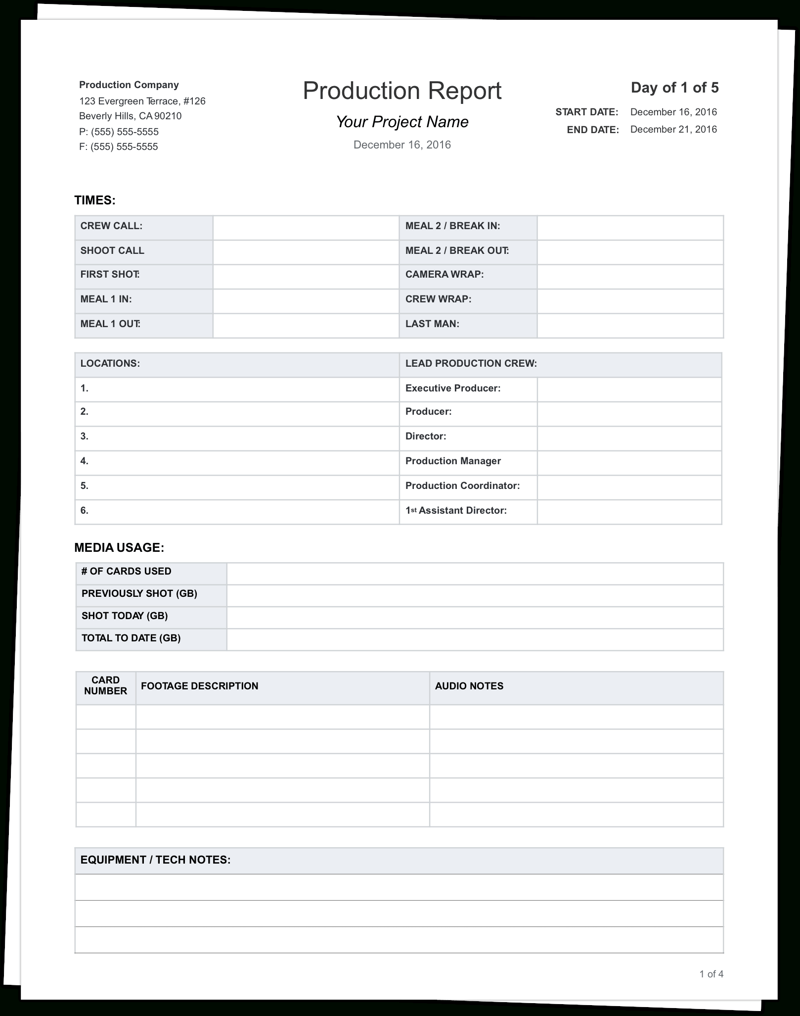 The Daily Production Report, Explained (With Free Template) Inside Sound Report Template