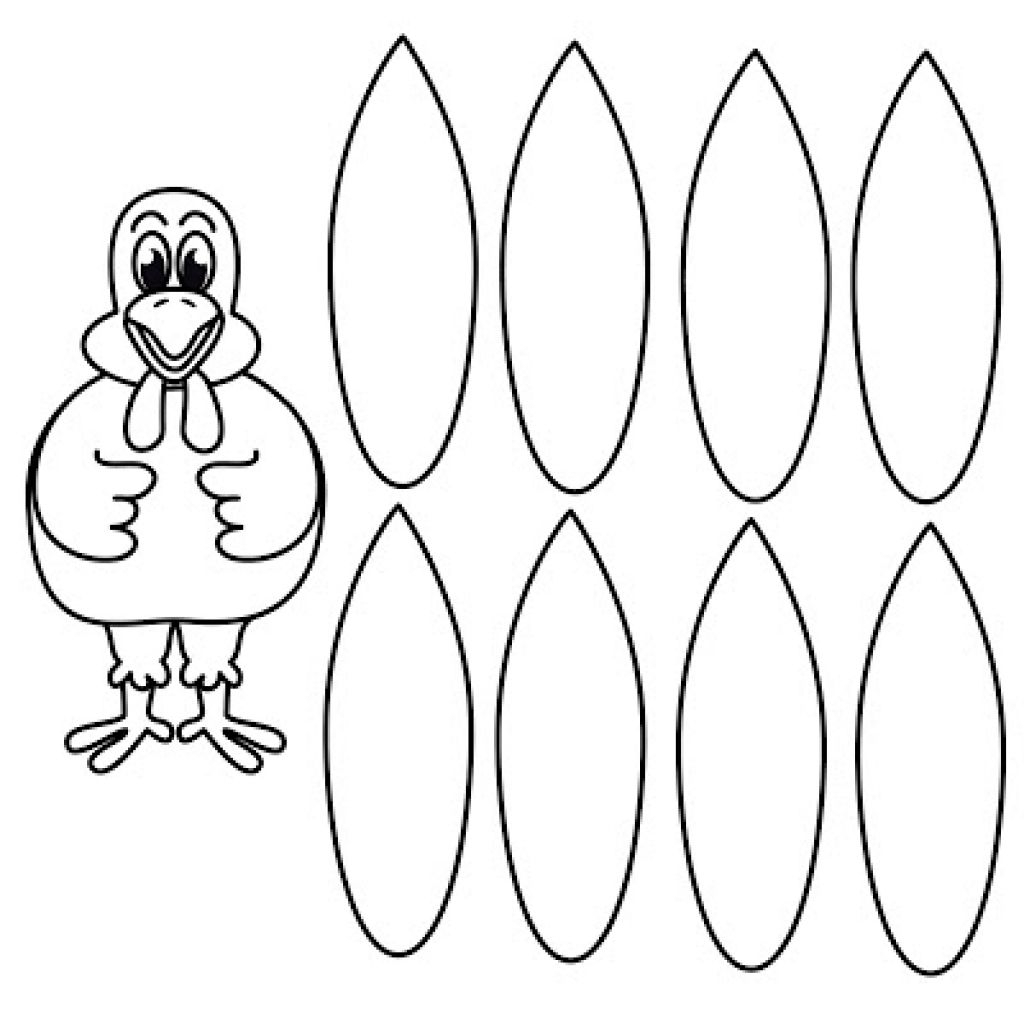 The Excellent Turkey Coloring Page Without Feathers Google Inside Blank Turkey Template